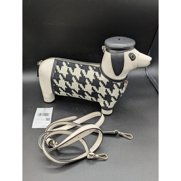 kate spade Handbags - Kate Spade Dachshund Claude Houndstooth Crossbody Bag NWT